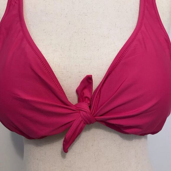 J. Crew NWT Pink Swim Front Knot Top Women Various - Picture 3 of 10